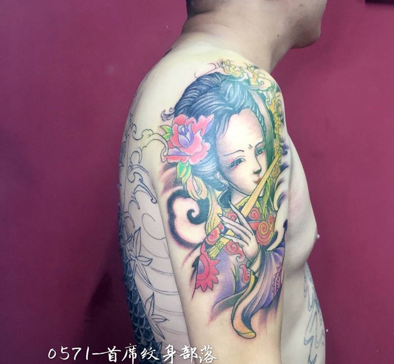 艺妓纹身图片