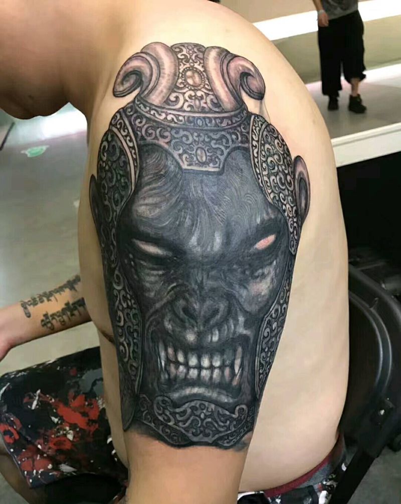 遮盖纹身图片_惊骇遮盖原创纹身图案