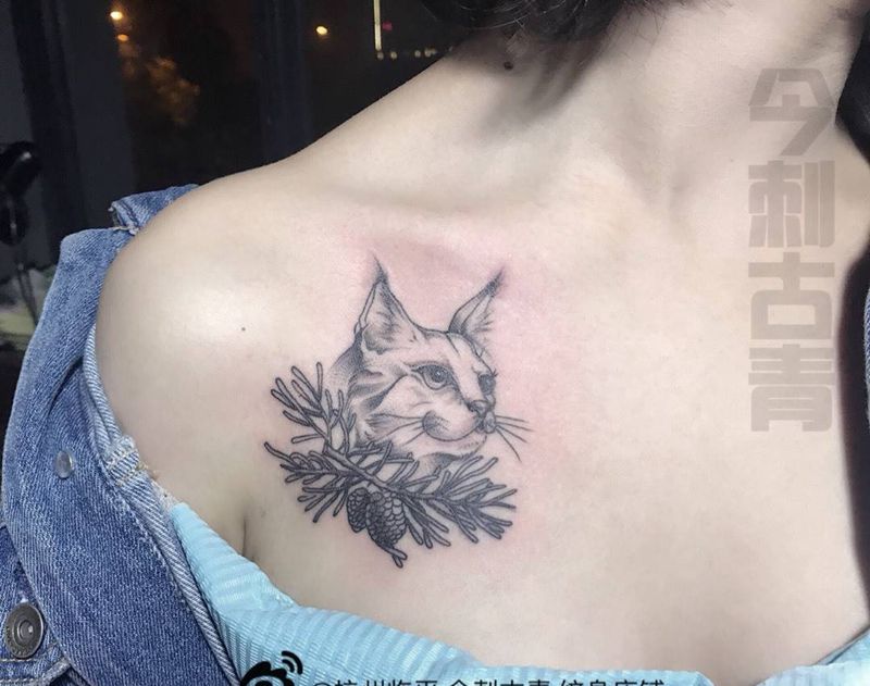 猫      咪纹身图片_清新植物动物美女艺妓花臂女神纹身图案