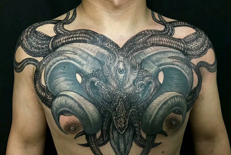 修改添加纹身图片_胸部原创成品纹身图案