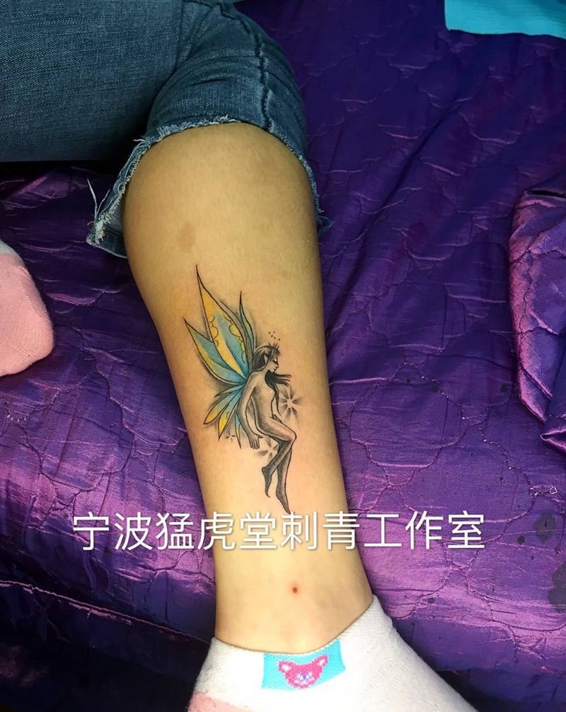 精灵纹身图片_成品胸部肩部背部手臂腿部欧美习俗人物纹身图案