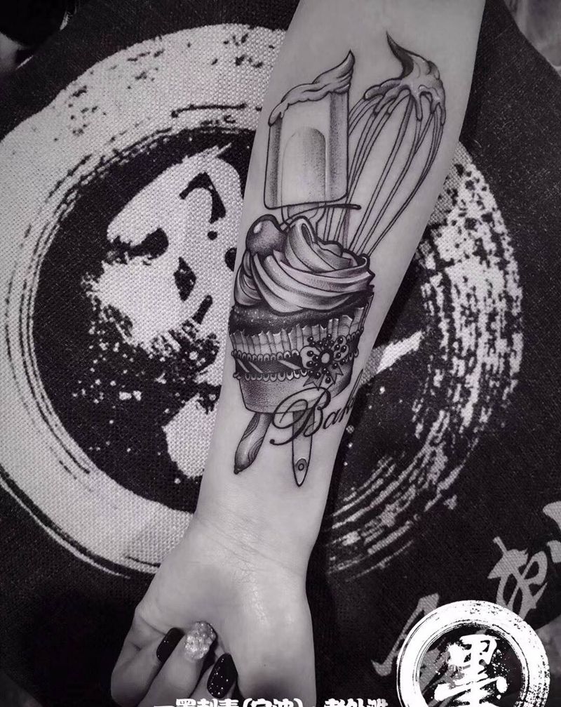 蛋糕纹身图片