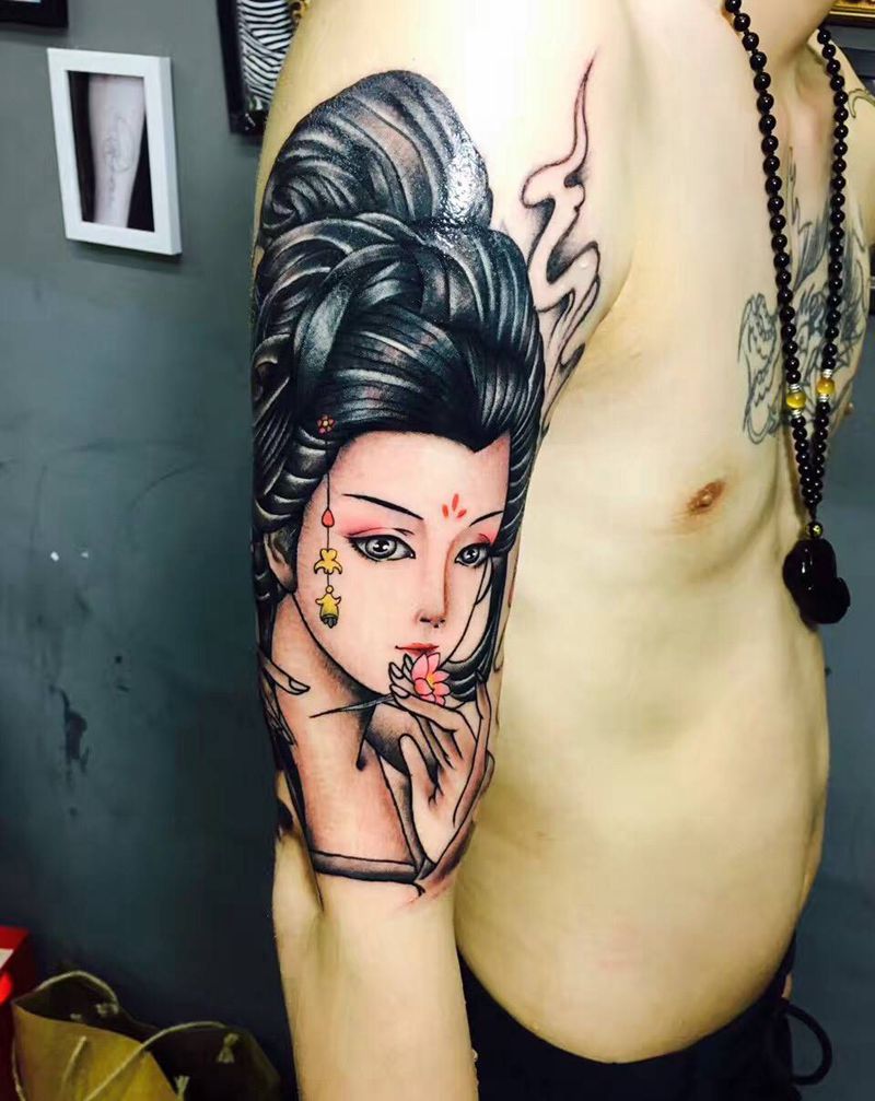 艺妓纹身图片