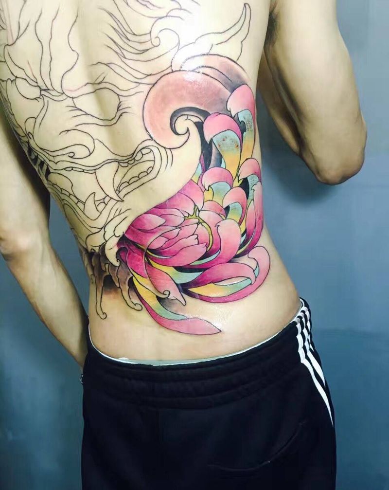 般若，进来的点赞纹身图片_成品背部传统鬼神纹身图案