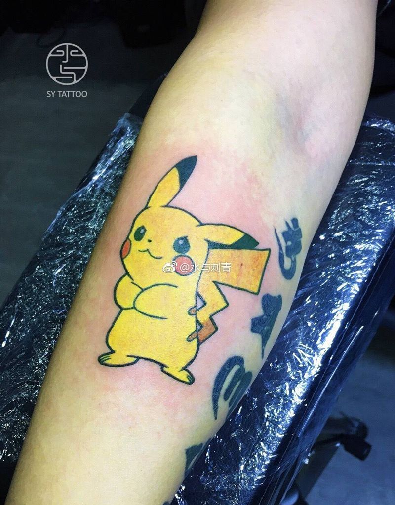 皮卡丘纹身图片