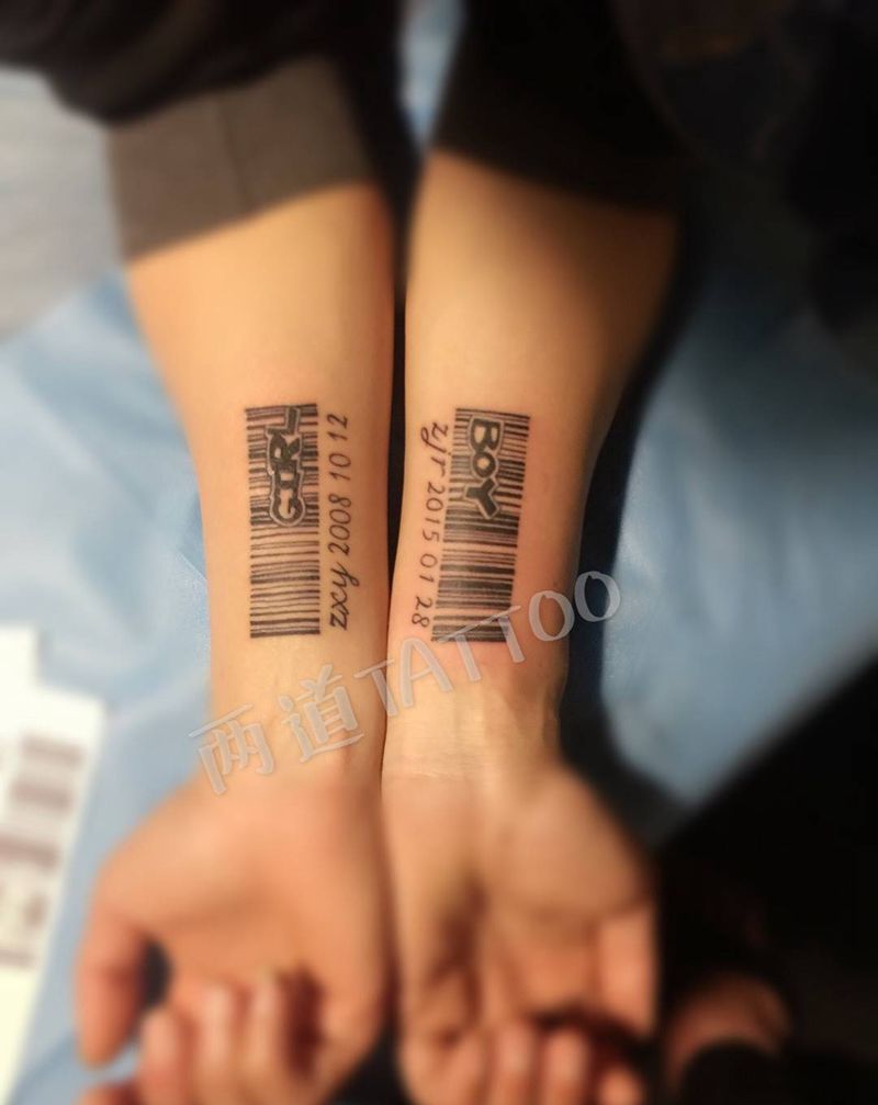 条形码纹身图片