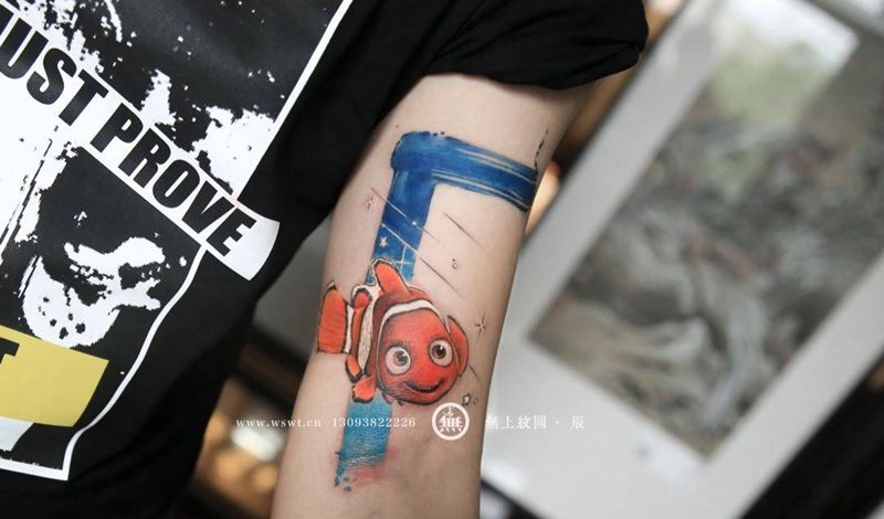 .纹身图片_成品手臂欧美清新动物纹身图案