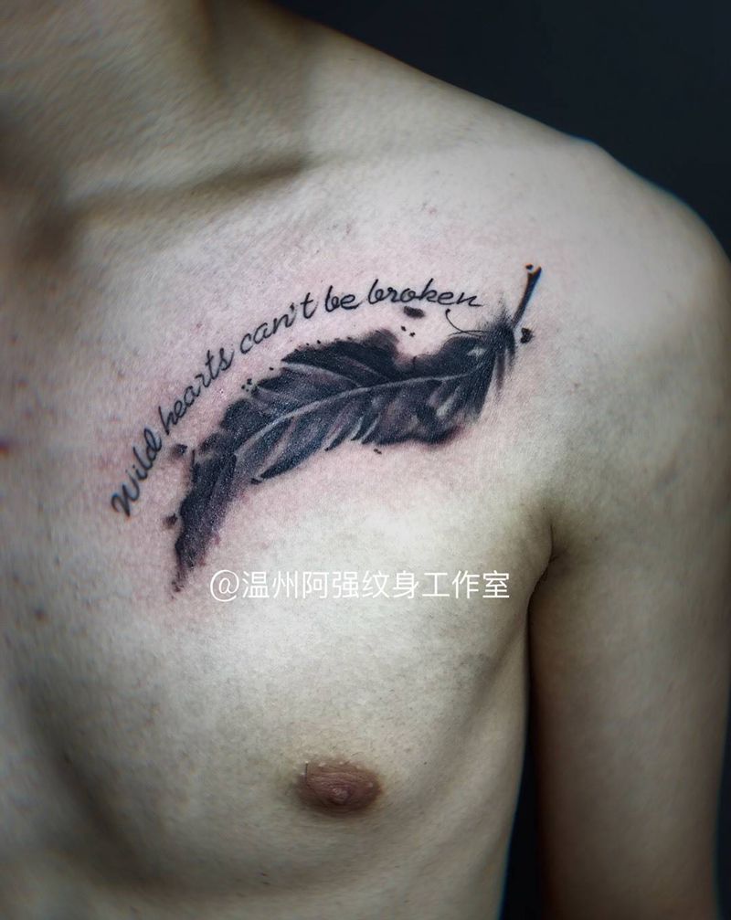羽毛纹身图片