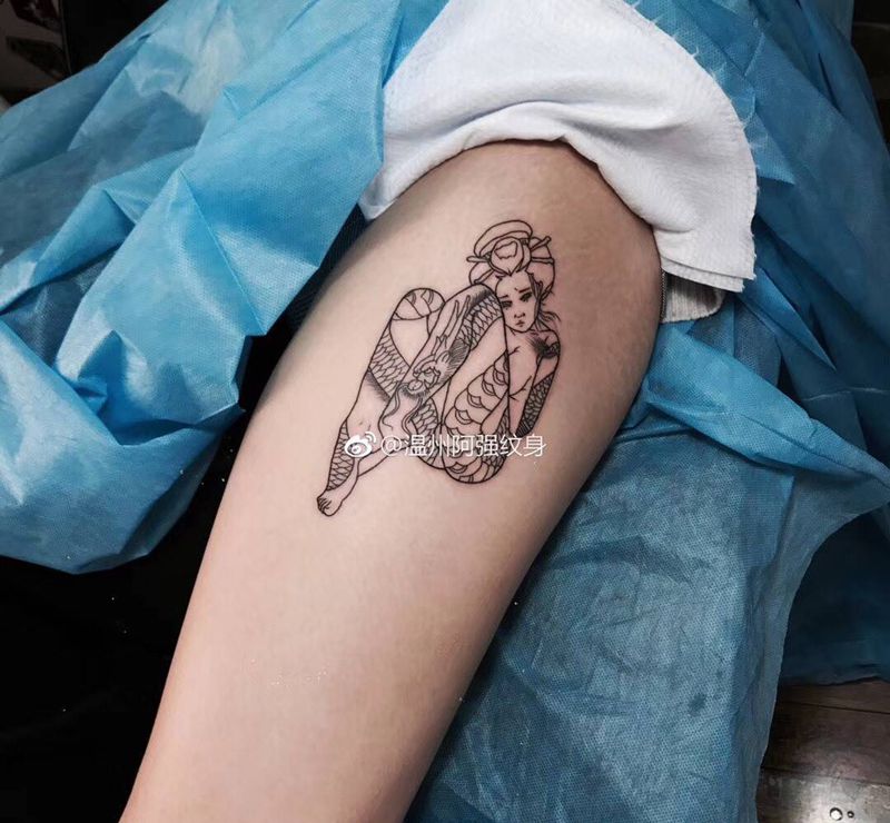 大腿纹身纹身图片