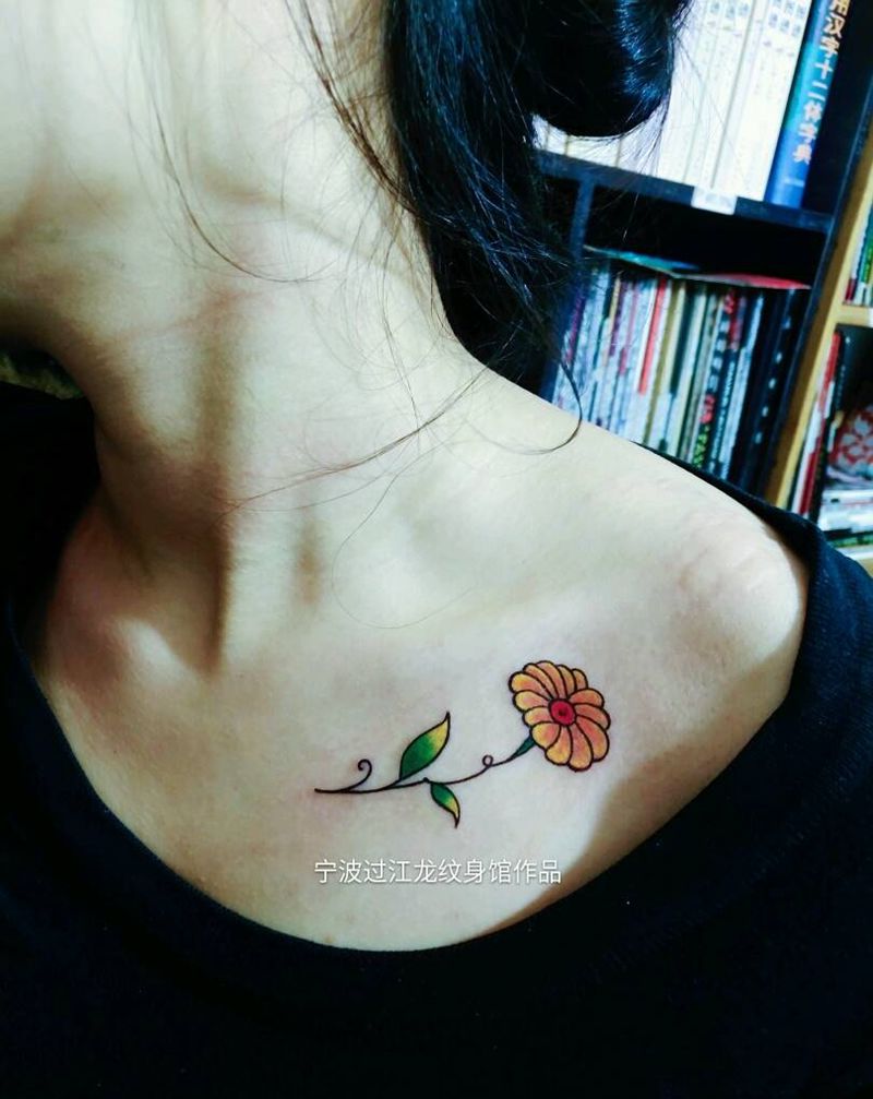 野菊花纹身图片