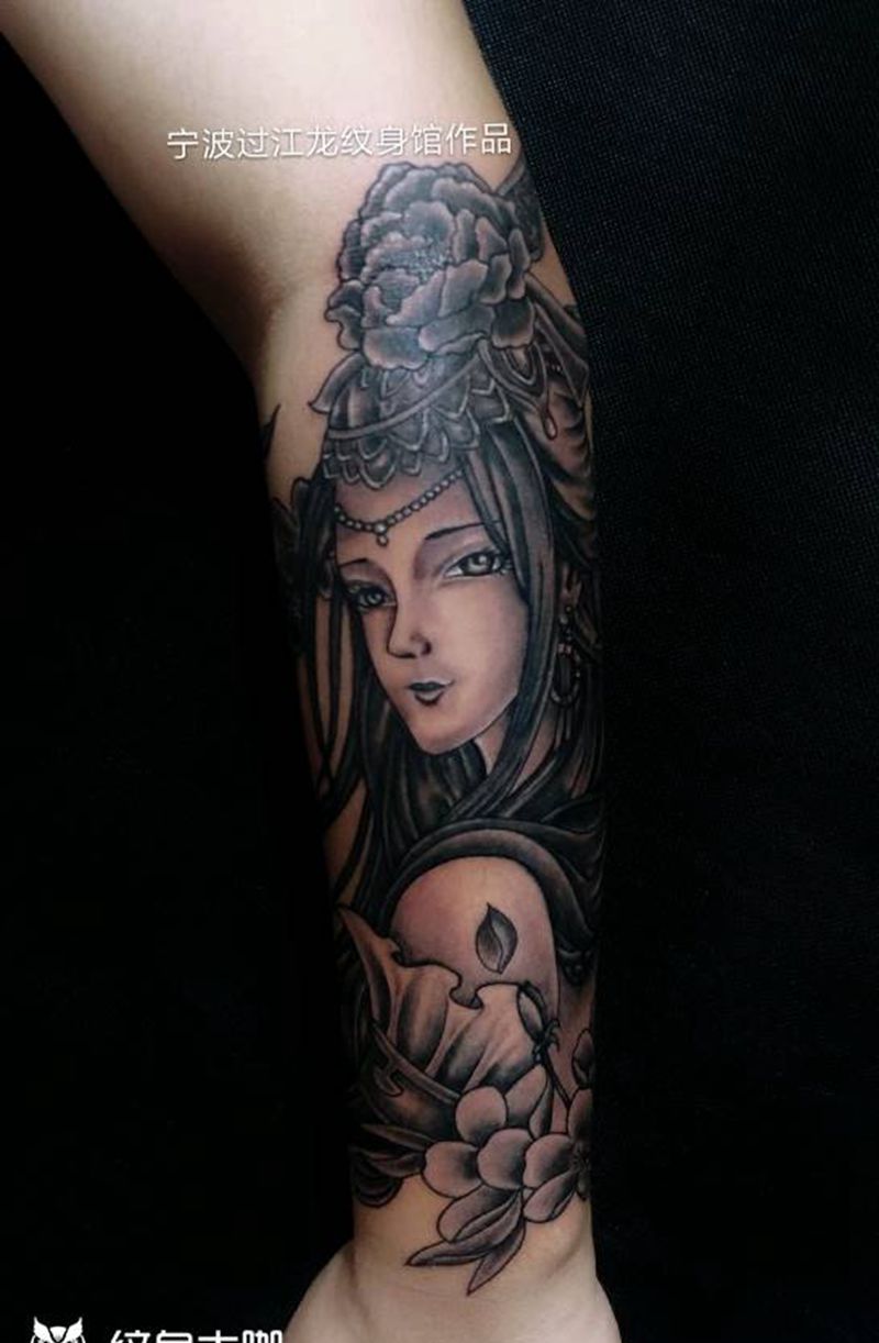 艺伎纹身图片