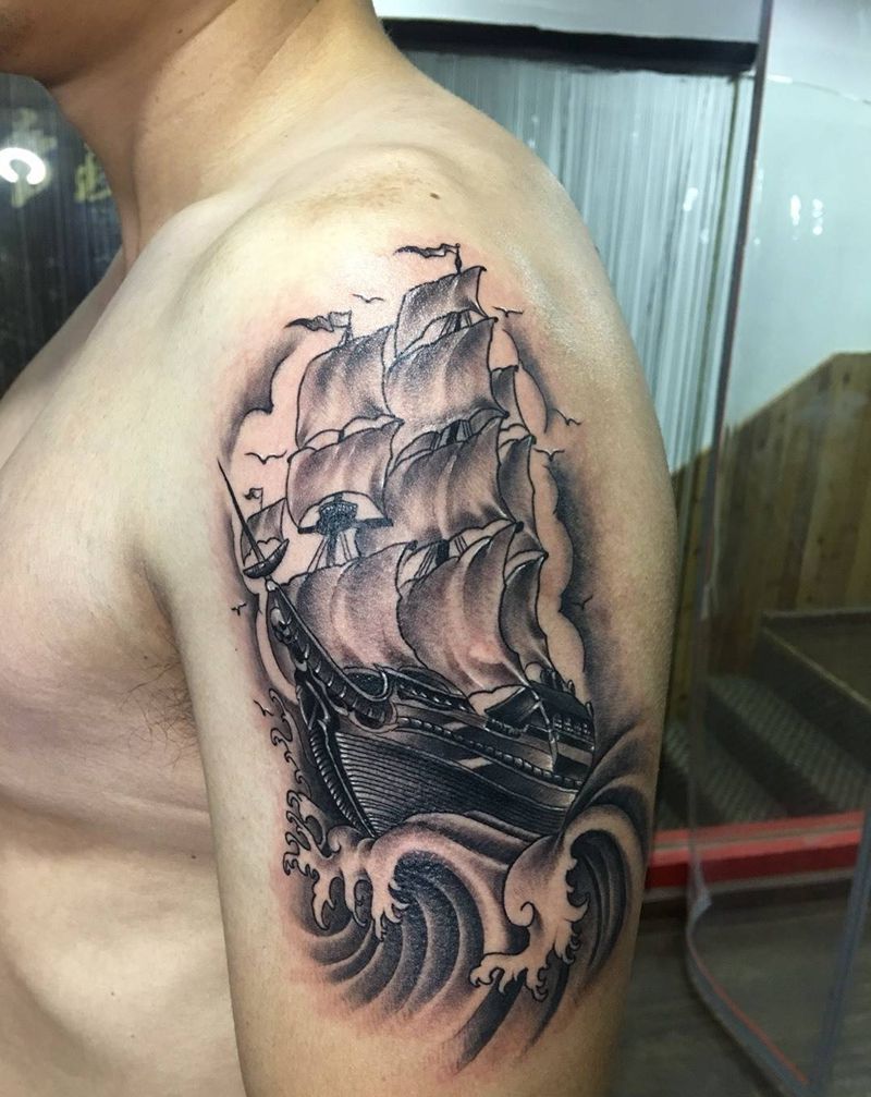 乘风破浪纹身图片