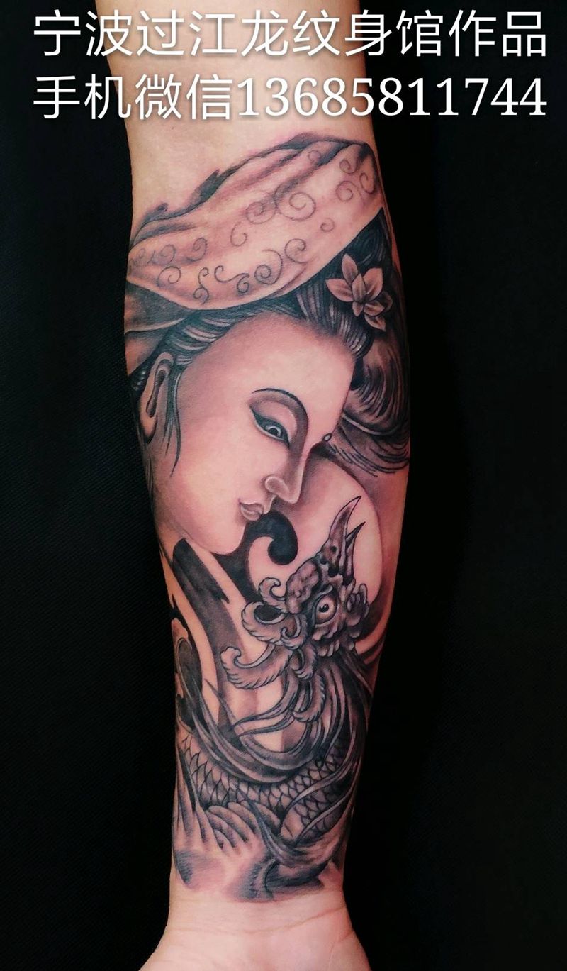 观音纹身图片