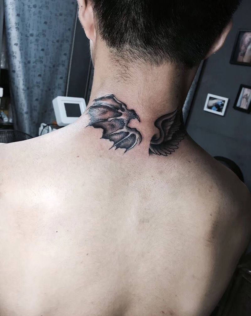 翅膀纹身图片