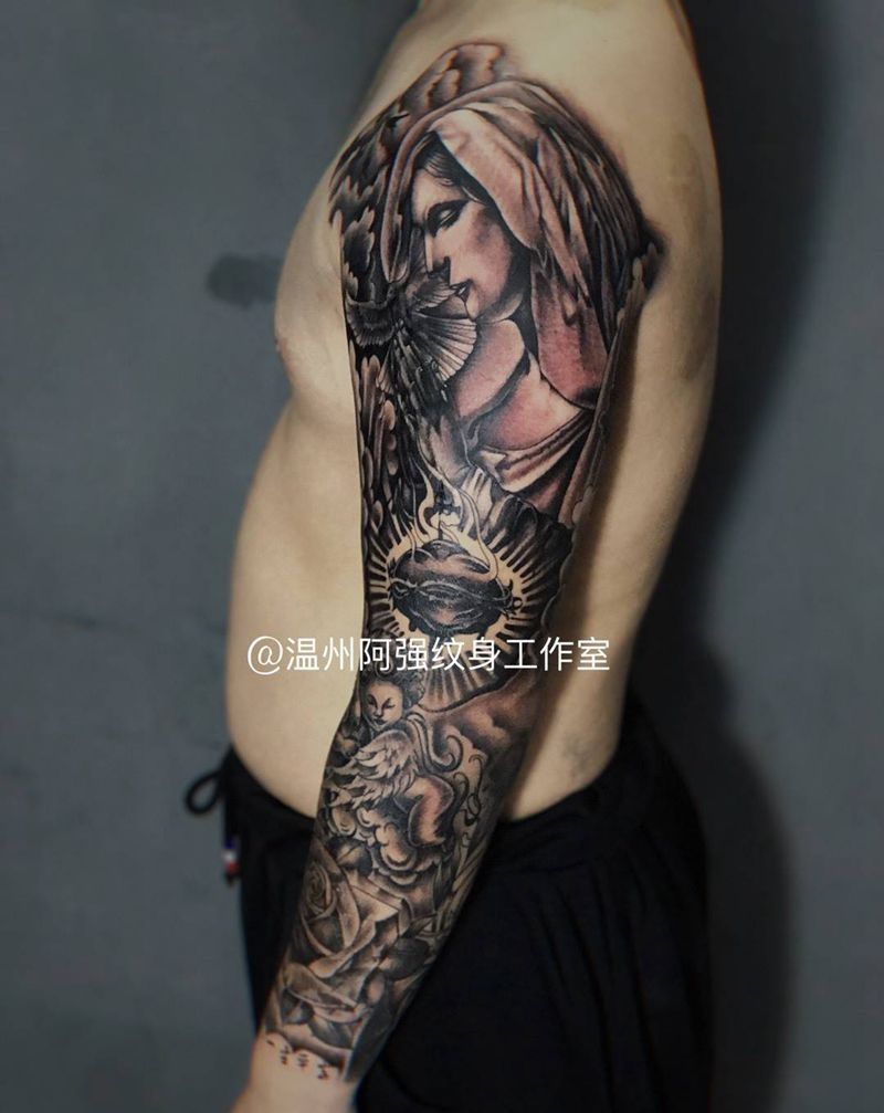 欧美花臂纹身图片