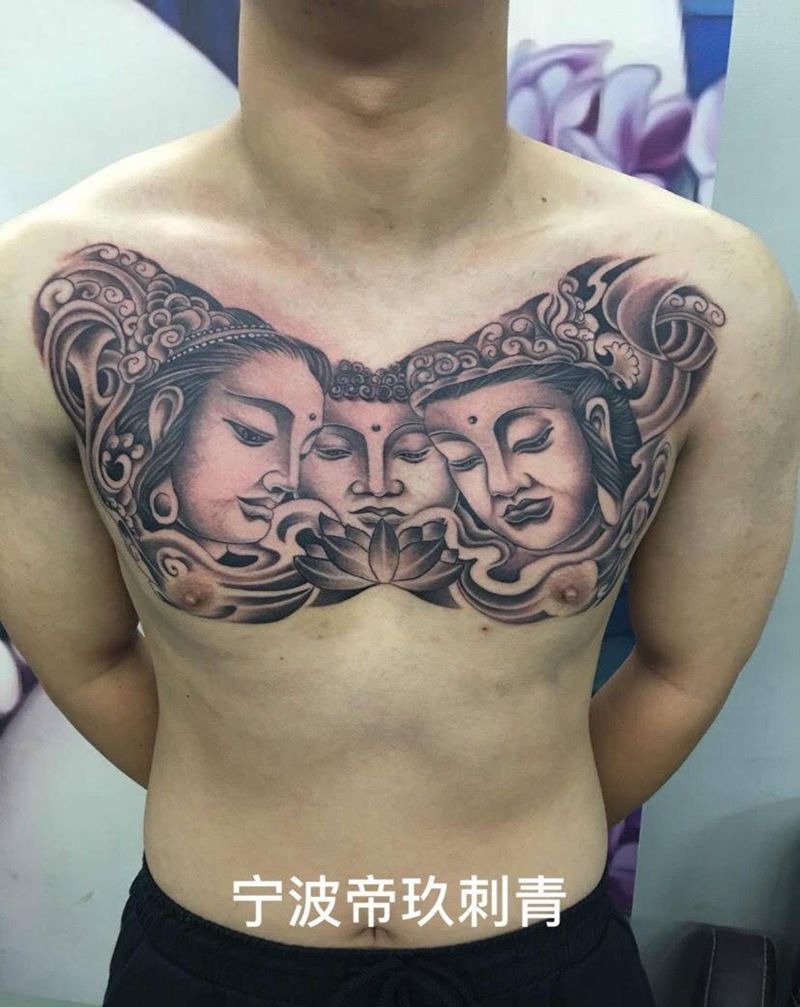 三面佛纹身图片