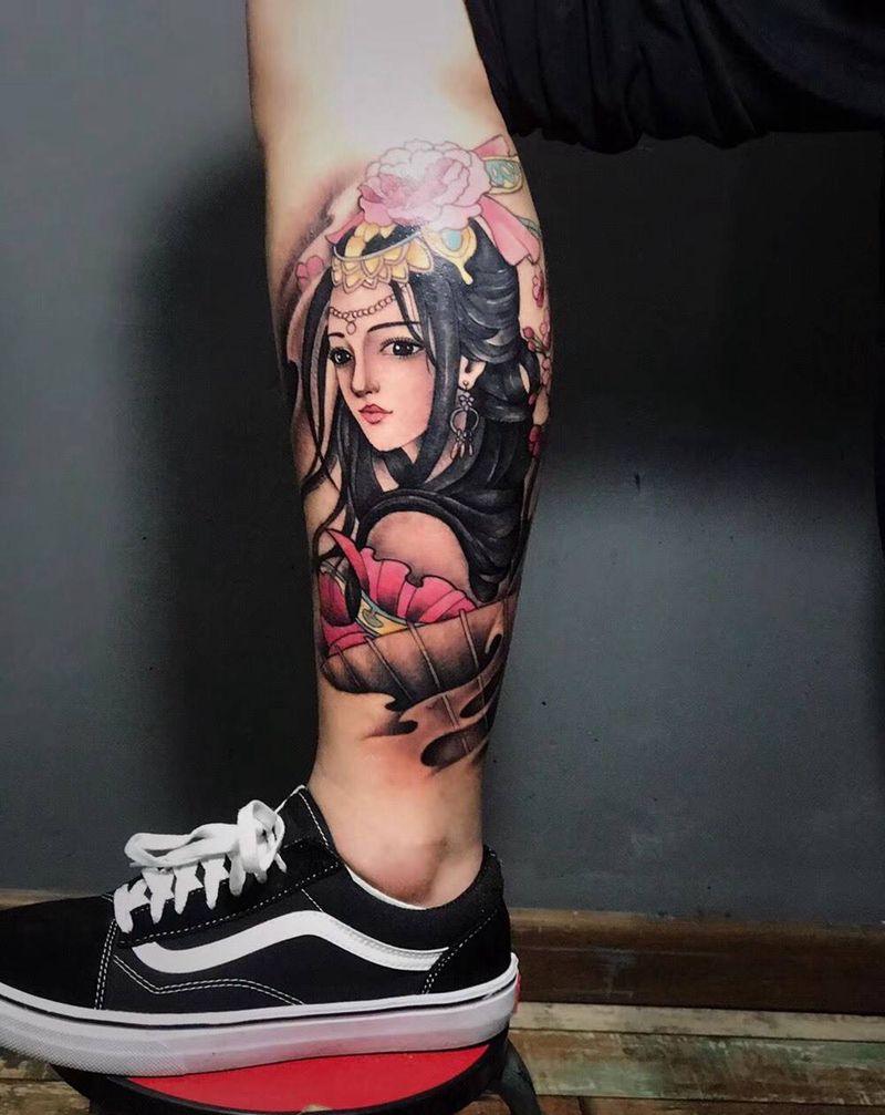 艺妓纹身图片