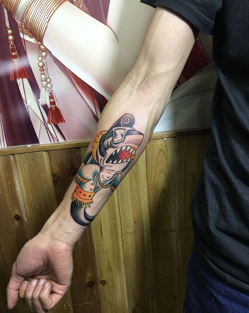 鲨鱼纹身图片