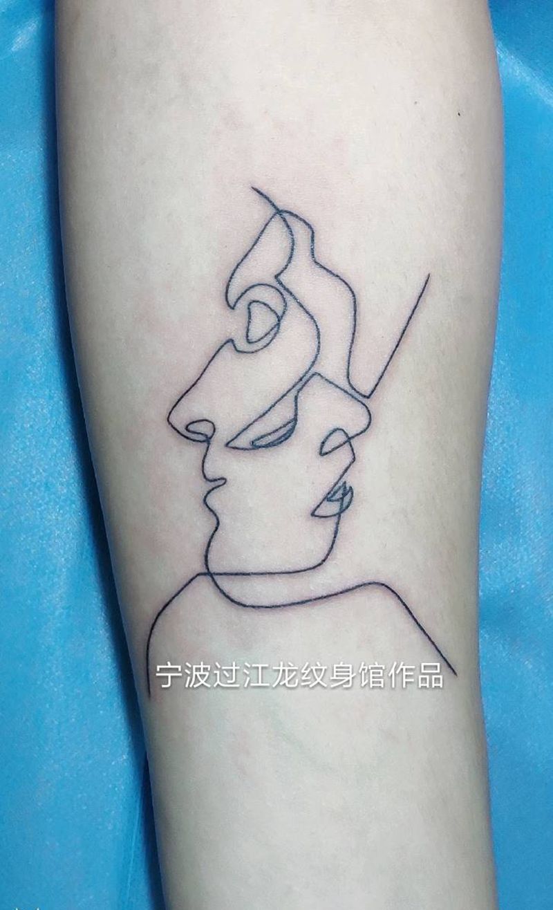 抽象线纹身图片