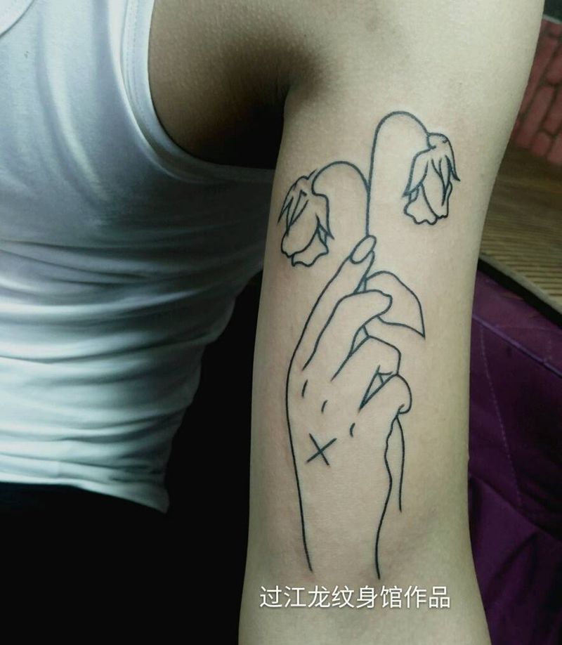 线条纹身图片