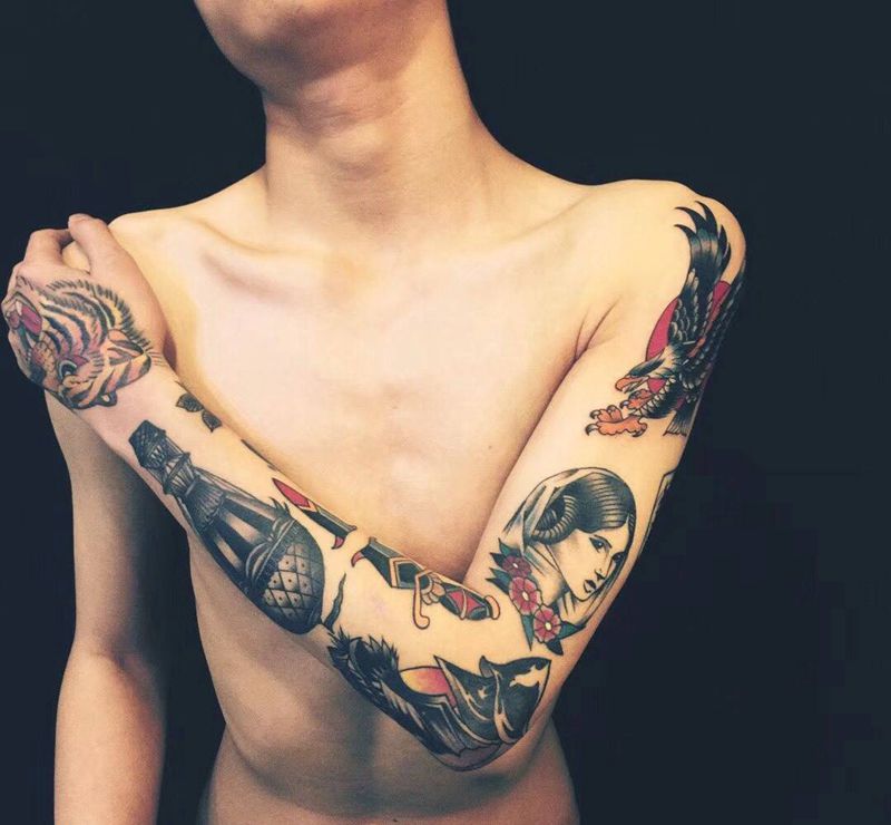 拼个欧美纹身图片