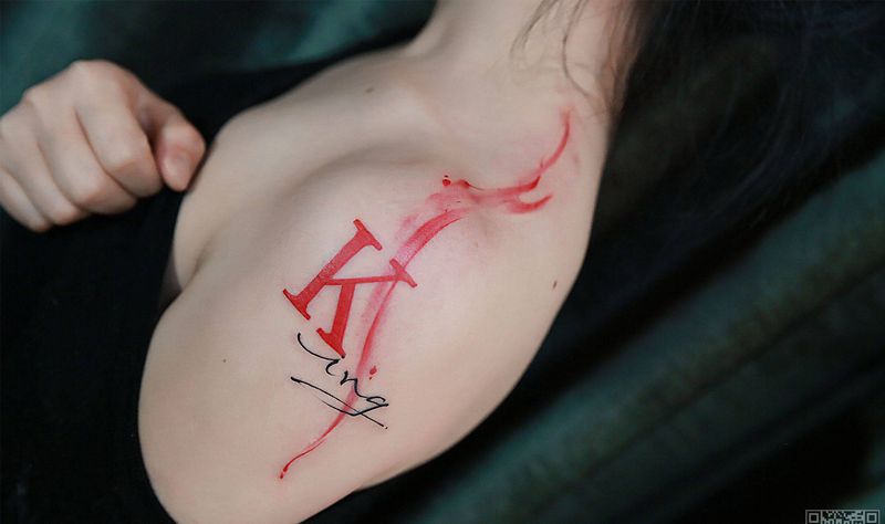 king纹身图片_手臂颈部纹身图案