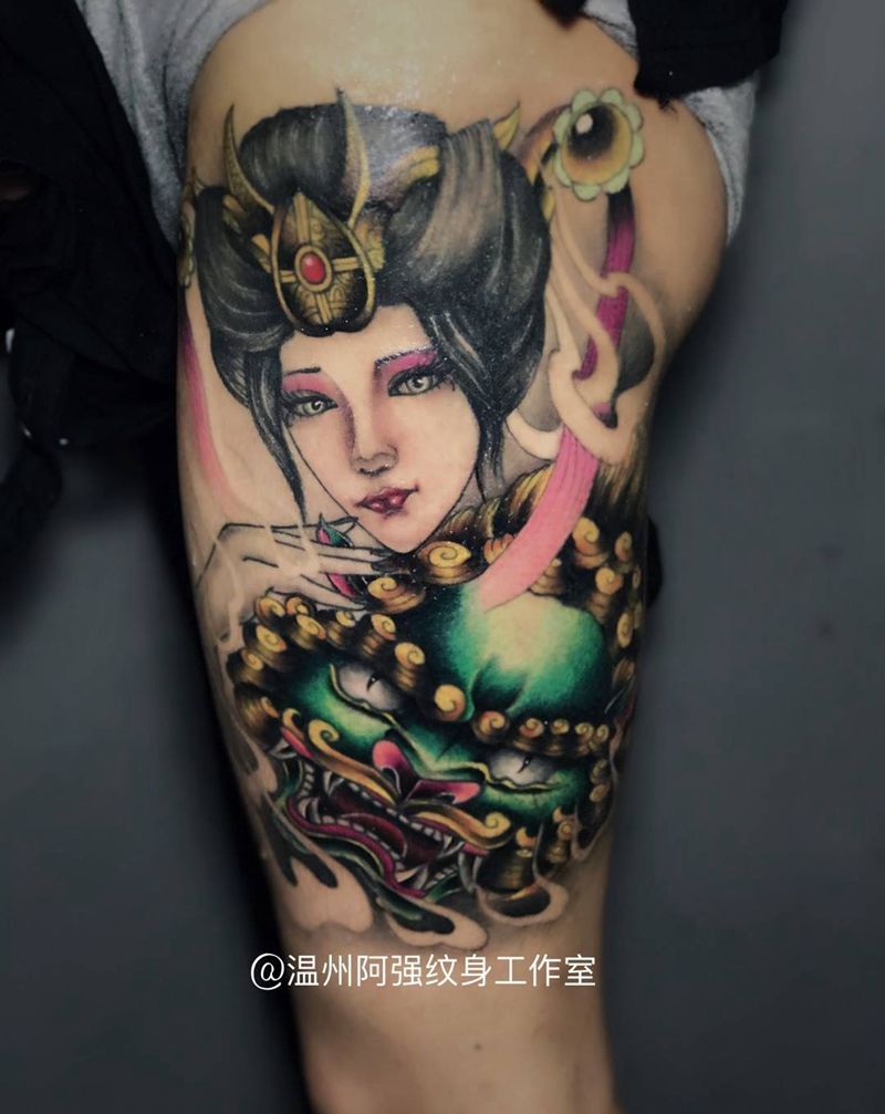 艺妓纹身图片