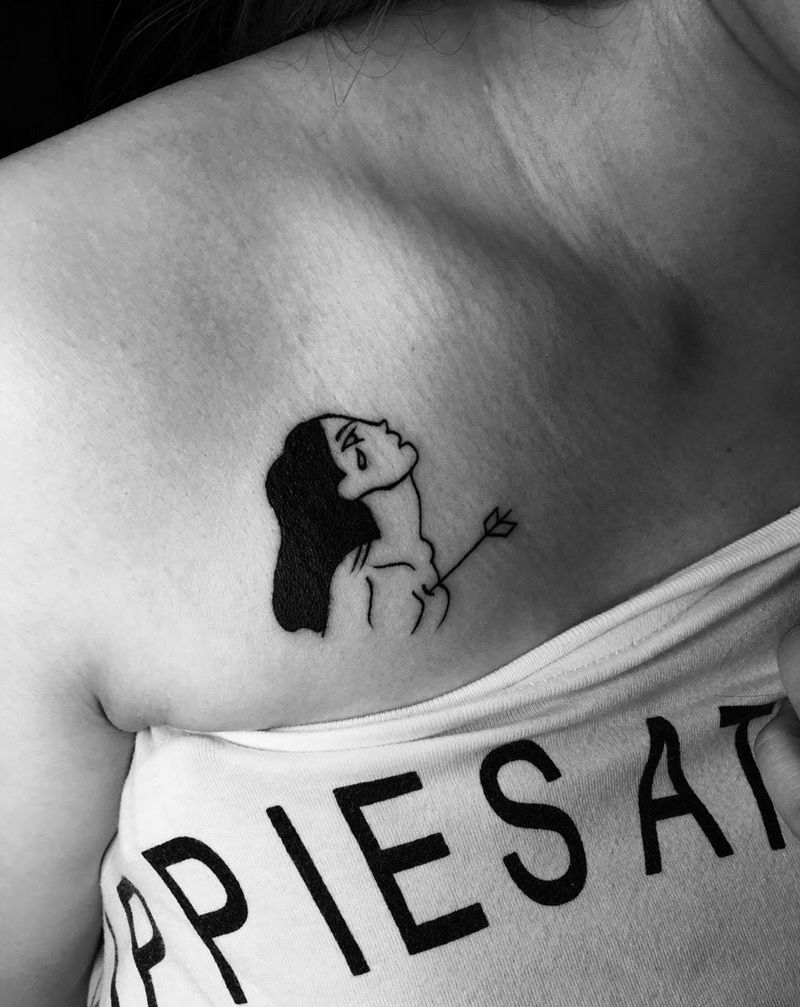 扎心了纹身图片