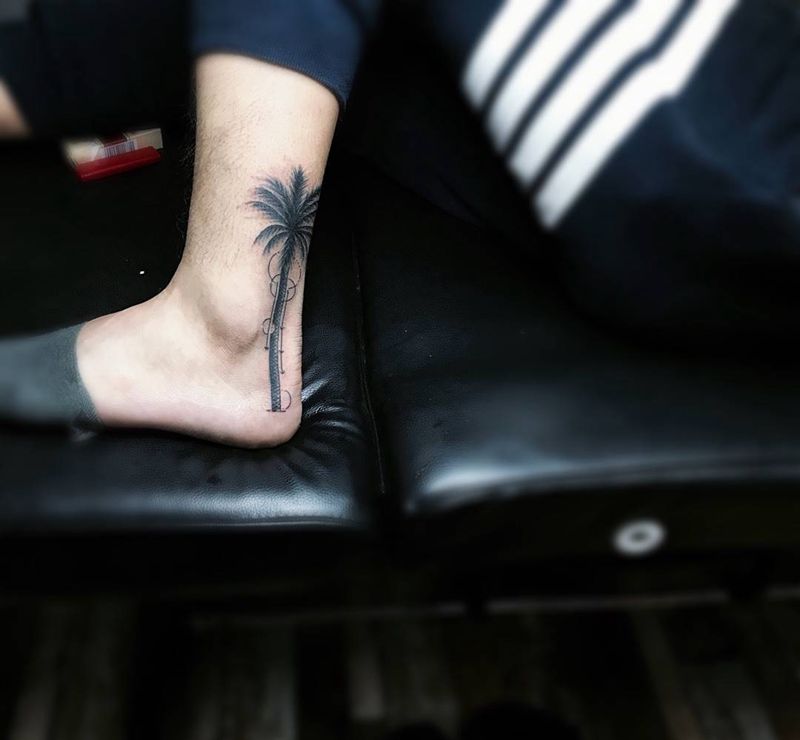 椰子树纹身图片