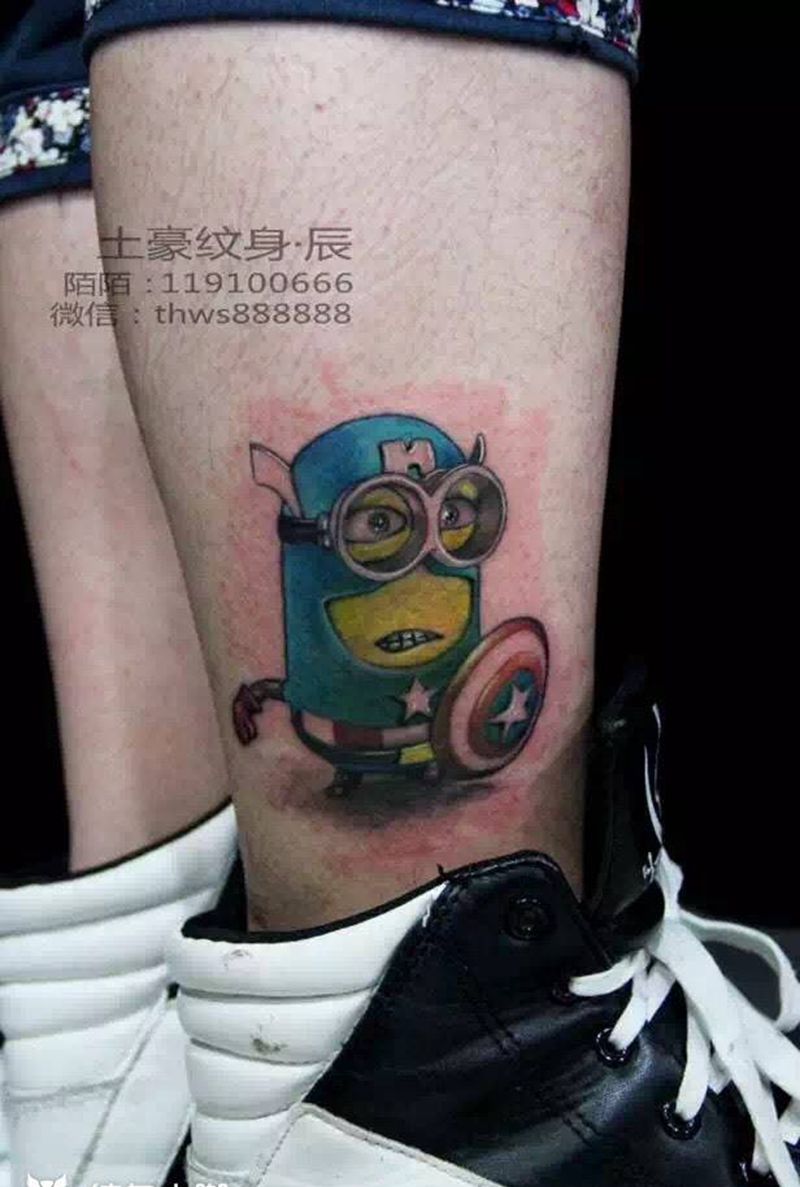 小黄人纹身图片