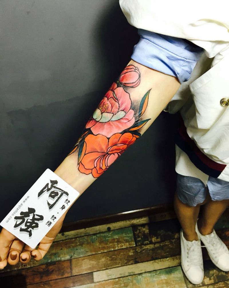 疤痕遮盖纹身图片