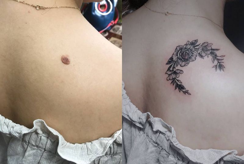 月亮花纹身图片