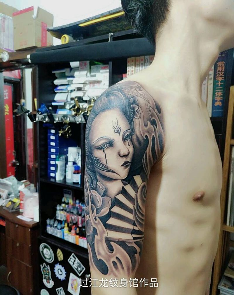 艺妓纹身图片