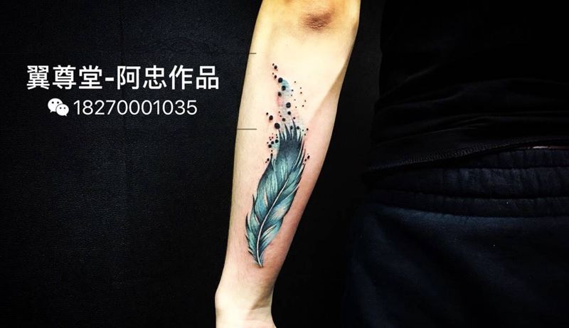 羽毛纹身图片