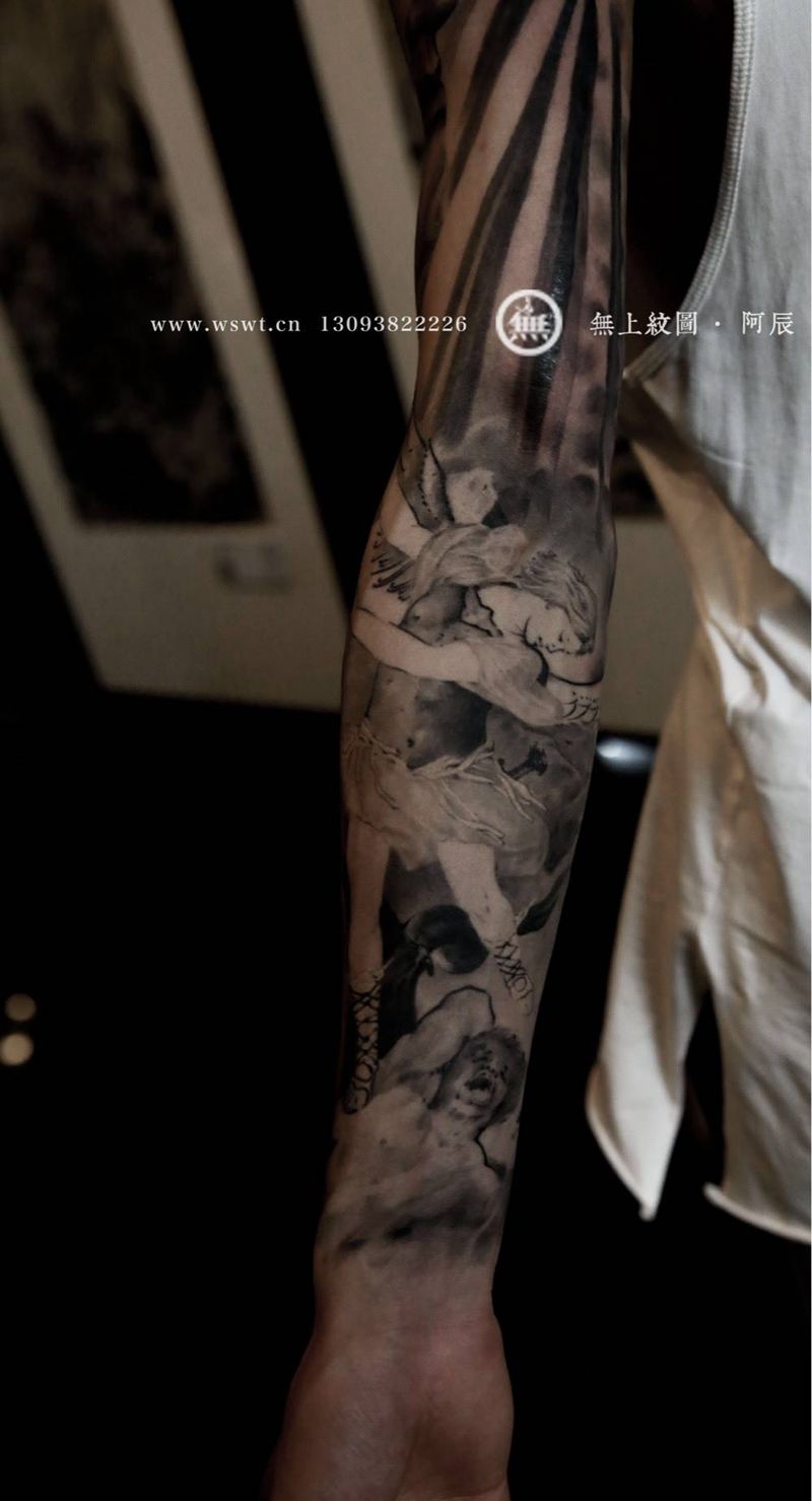 ..纹身图片_成品手部欧美人物写实宗教肖像纹身图案