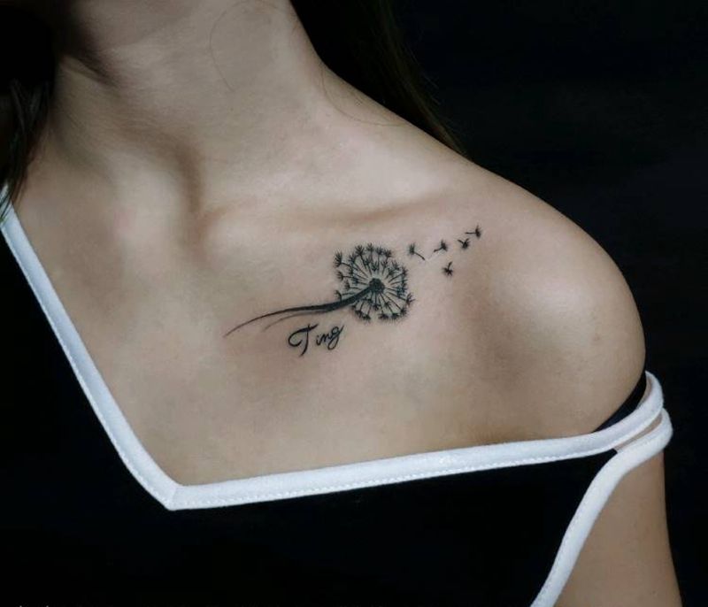 蒲公英纹身图片