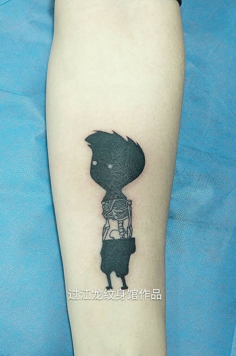 黑色幽灵纹身图片