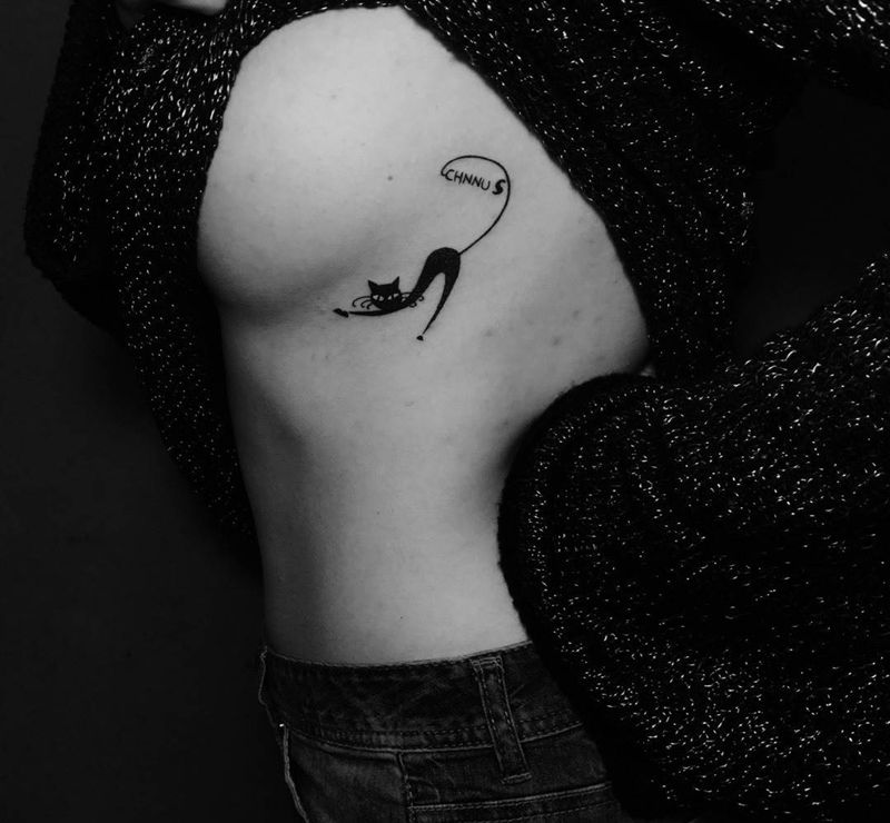 喵纹身图片