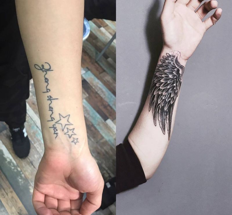 翅膀纹身图片