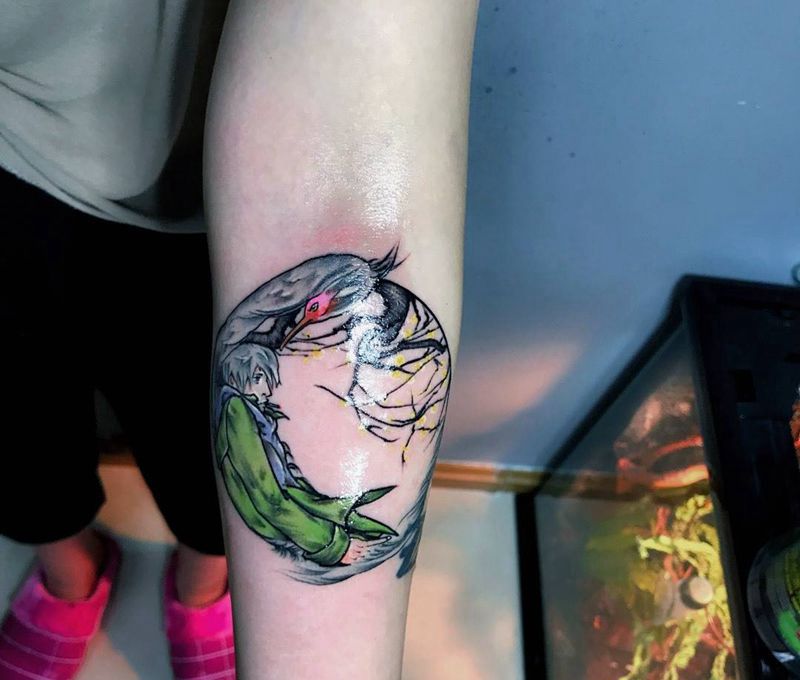 插画风纹身图片_成品手部传统国画纹身图案