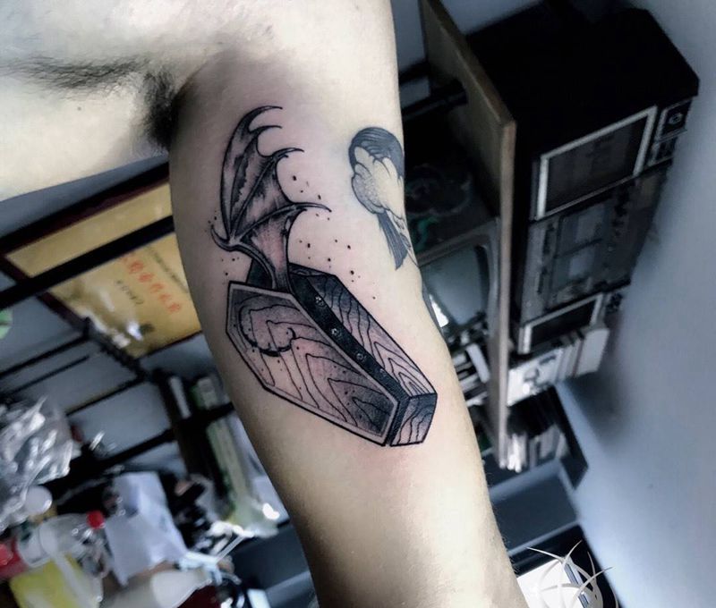 暗黑纹身图片_成品手部纹身图案