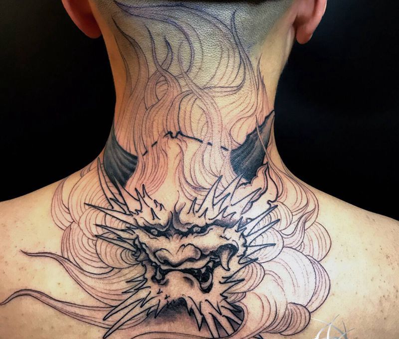 夜叉纹身图片_背部纹身图案