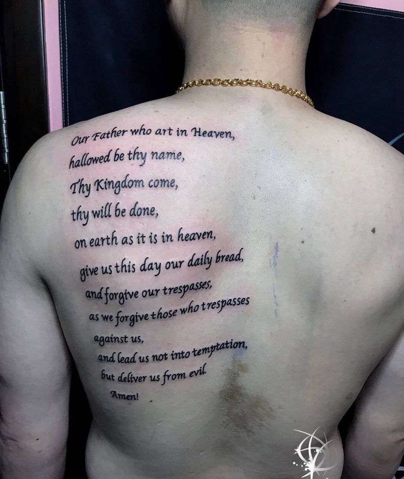 字纹身图片_背部纹身图案