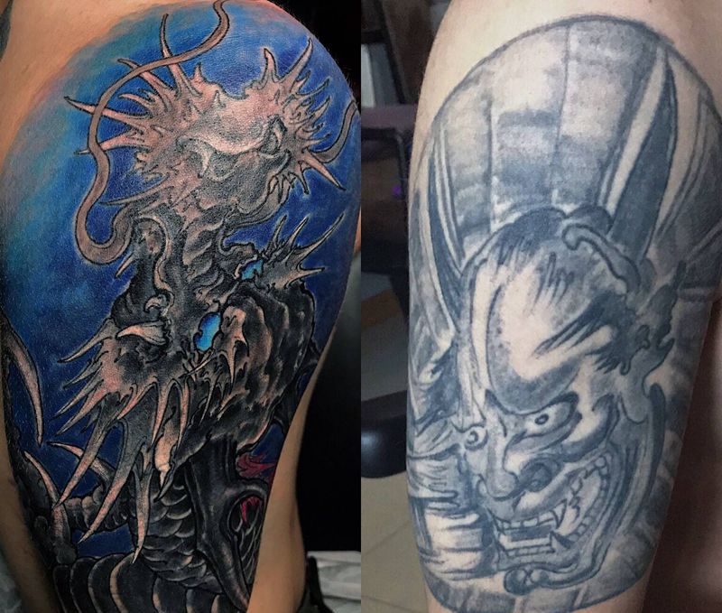 遮盖纹身图片_手部纹身图案