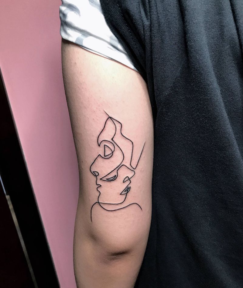 线条纹身图片_手部纹身图案