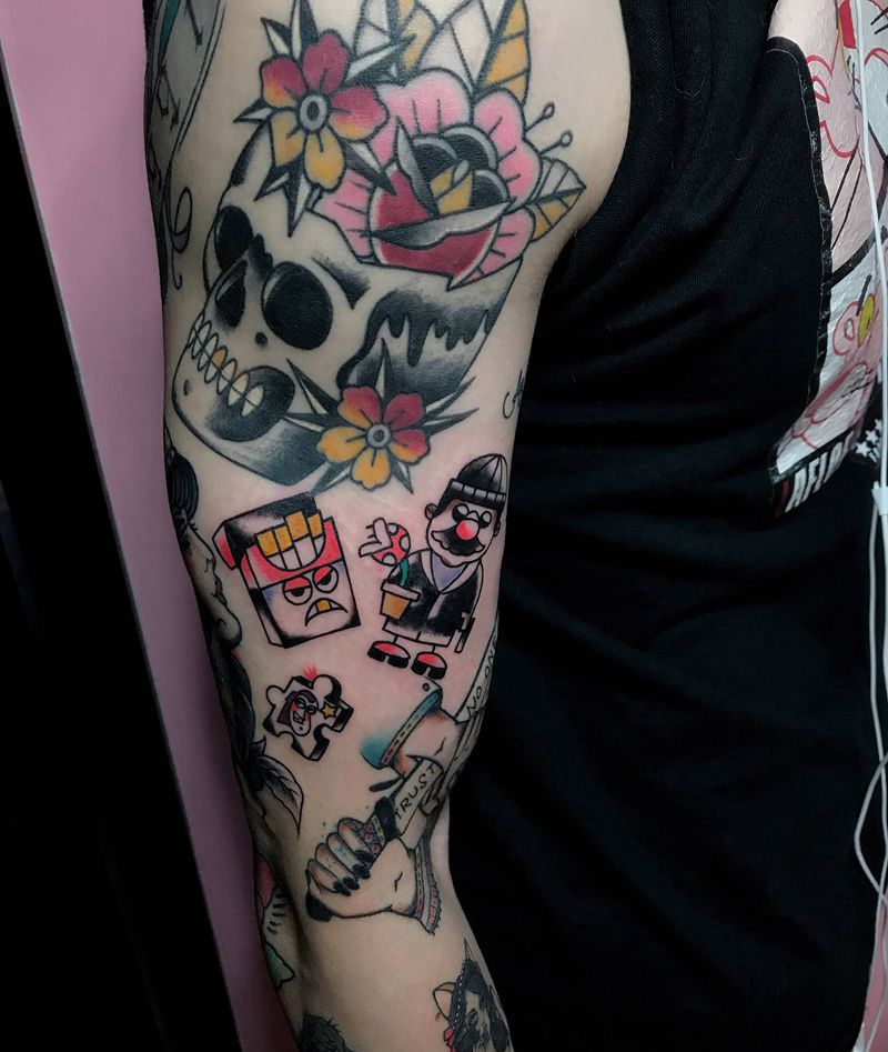 school纹身图片_手部纹身图案