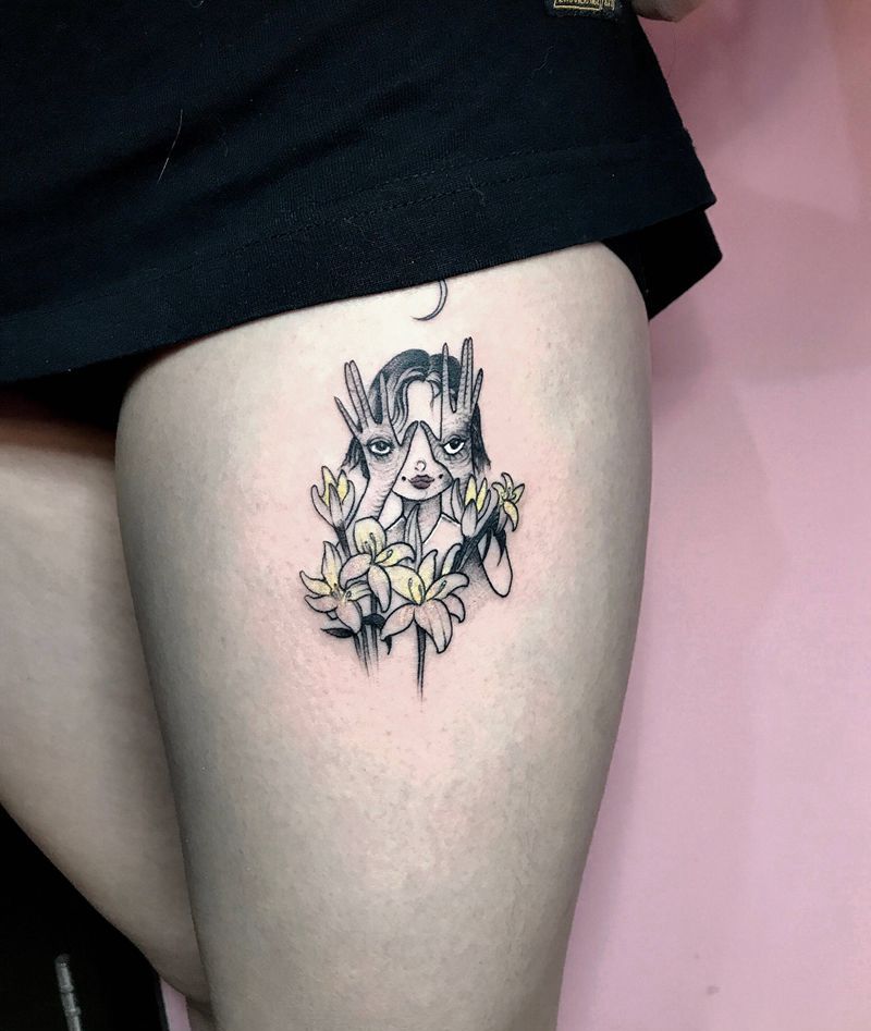 小图纹身图片_腿部纹身图案