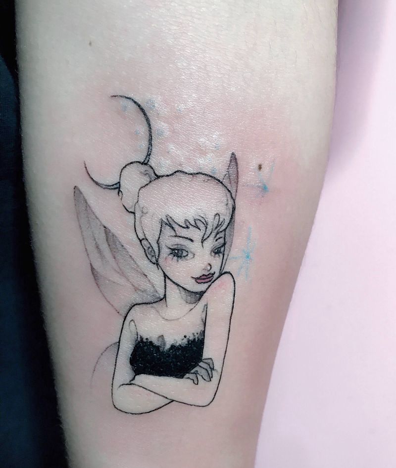 小精灵纹身图片_手部纹身图案