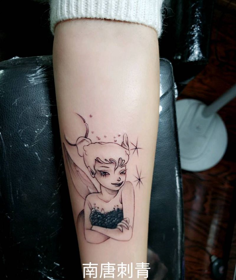 花仙子纹身图片_手臂纹身图案