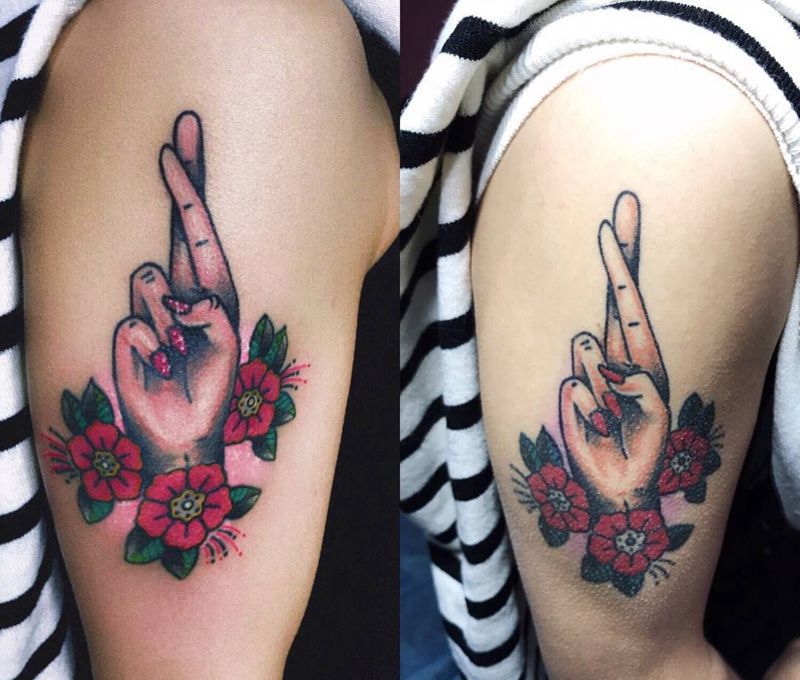 修改作品纹身图片_成品手部欧美纹身图案